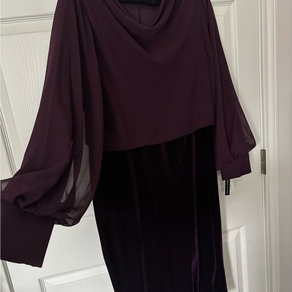 NWT Addison Evenings Eggplant Dress Sz 12 - Picture 4 of 5